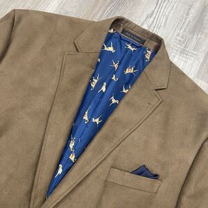 RALPH LAUREN LRL BROWN FAUX SUEDE SPORT COAT‎ BLAZER JACKET 48R